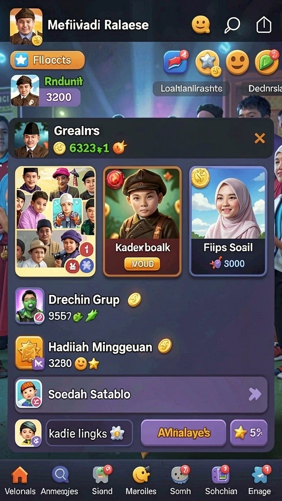 jktplus - Grafis menarik dengan desain yang penuh warna.